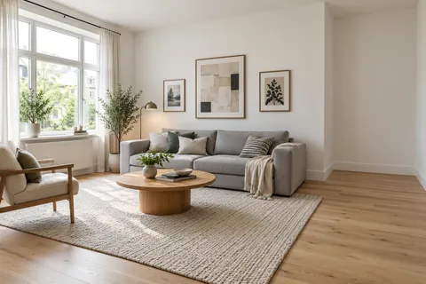 The same living room with an empty corner